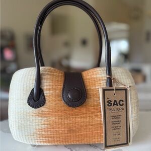 Le Sac Kultura Tan and Brown Satchel